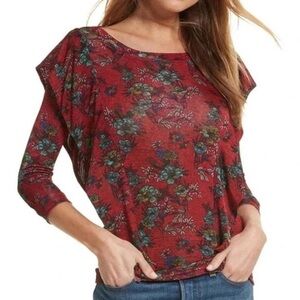 Free People Red Dock Street Blouse Medium